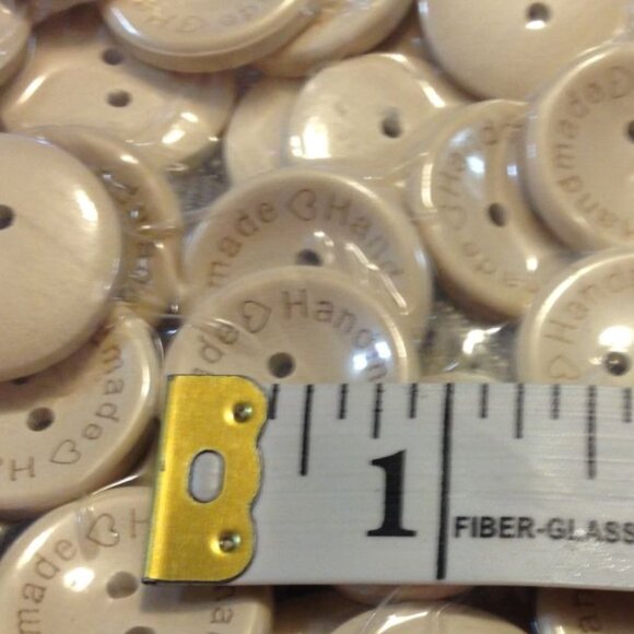 Sewing Buttons - 50 Handmade wooden buttons, New - Picture 3 of 3
